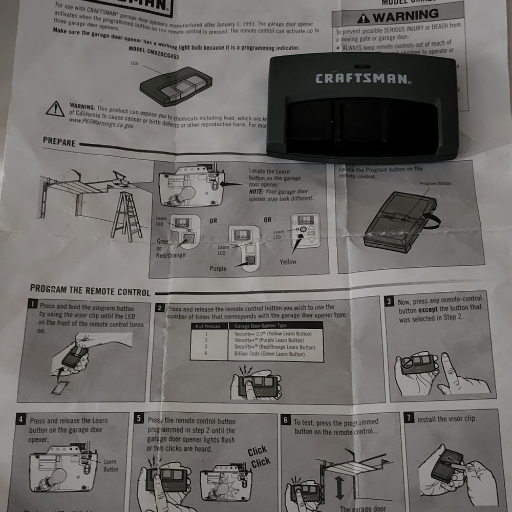 CRAFTSMAN GARAGE DOOR OPENER